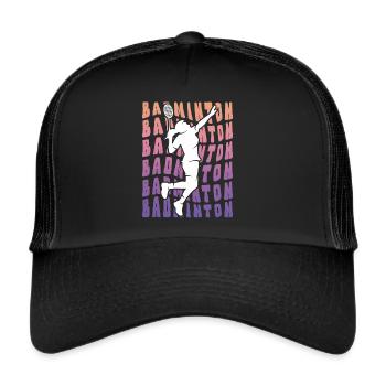 Joueur de badminton Badminton Badminton Filles - Casquette trucker  - noir/noir - Devant