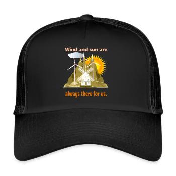 Le vent et le soleil sont là pour nous - Casquette trucker  - noir/noir - Devant