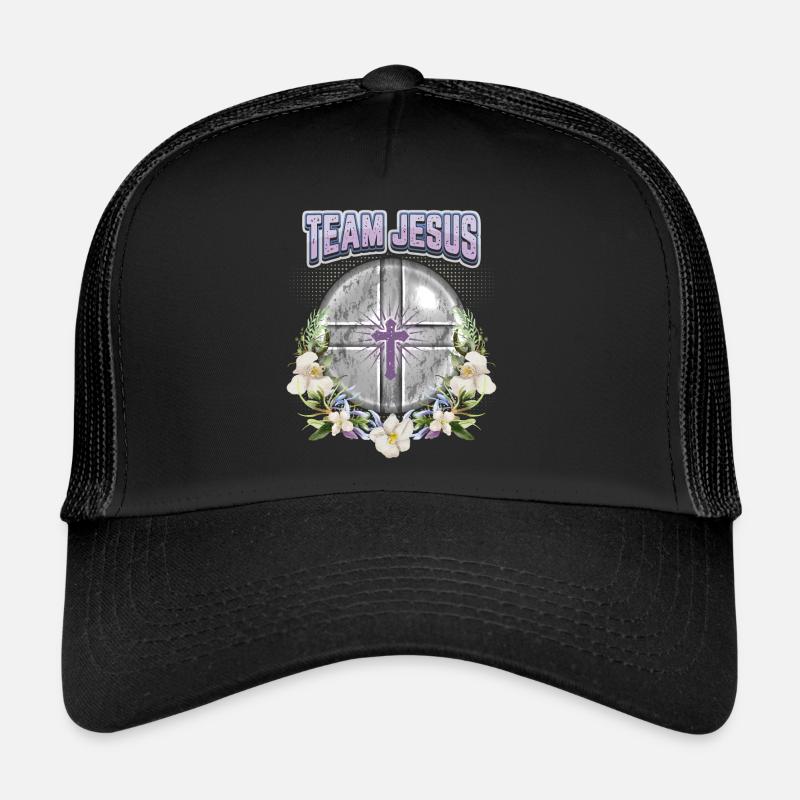 Jesus Christ Saying Vintage Orchids Team Jesus Trucker Cap