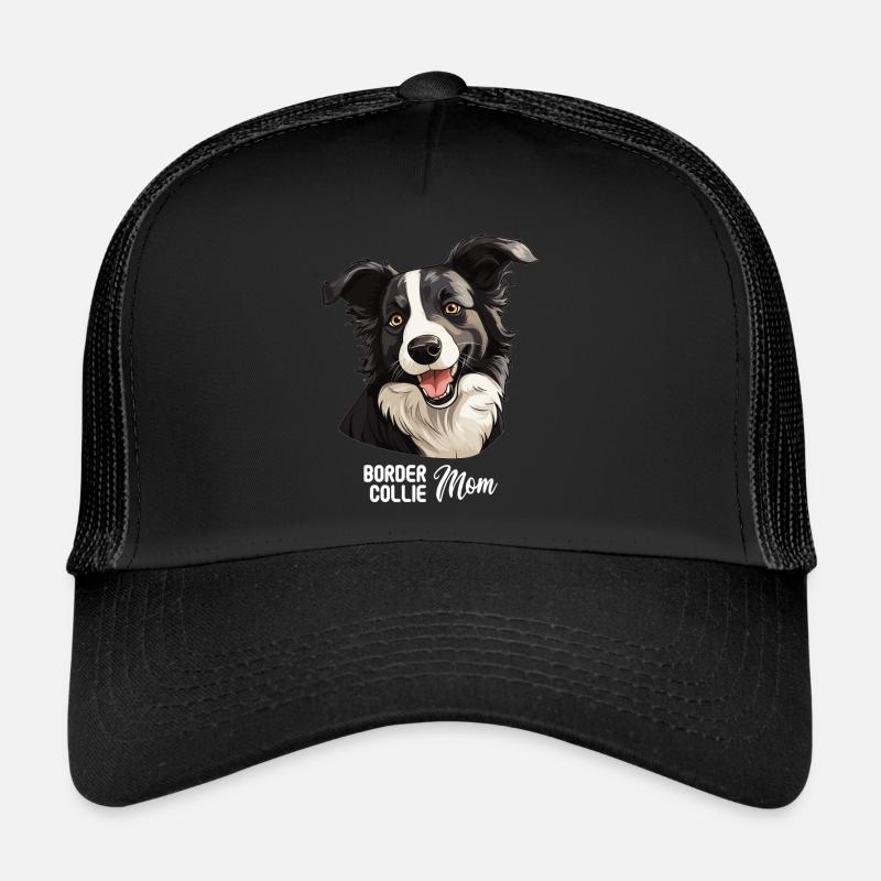 Hund Border Collie - Trucker Cap - Schwarz/Schwarz