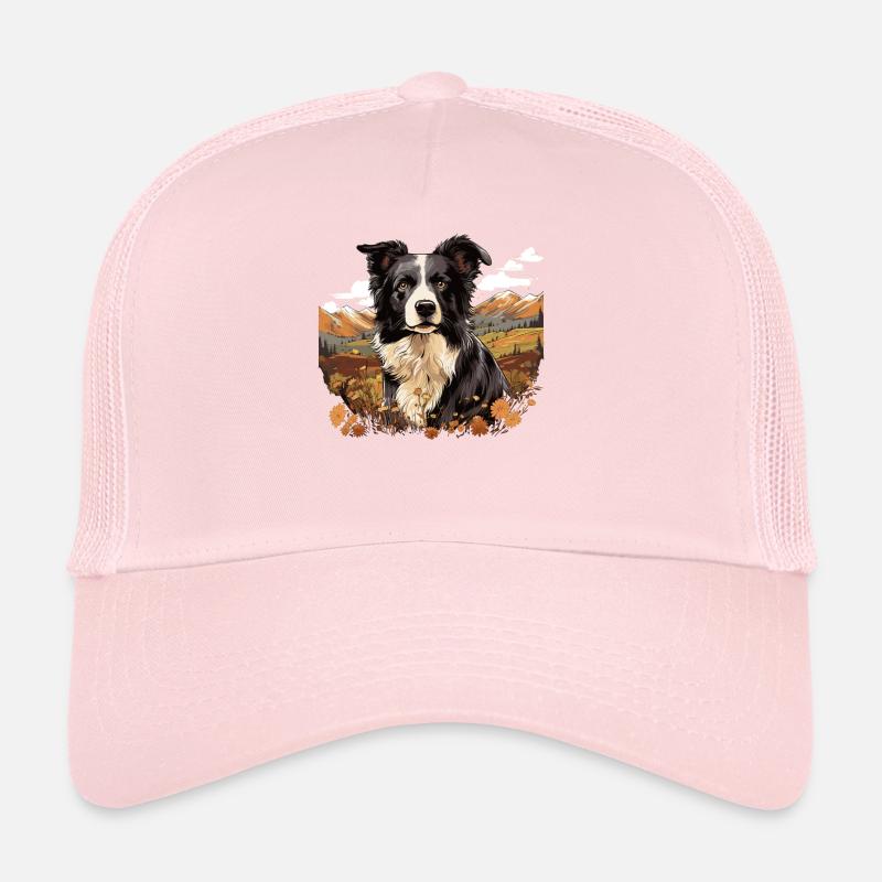 Chien Border Collie Casquette trucker 
