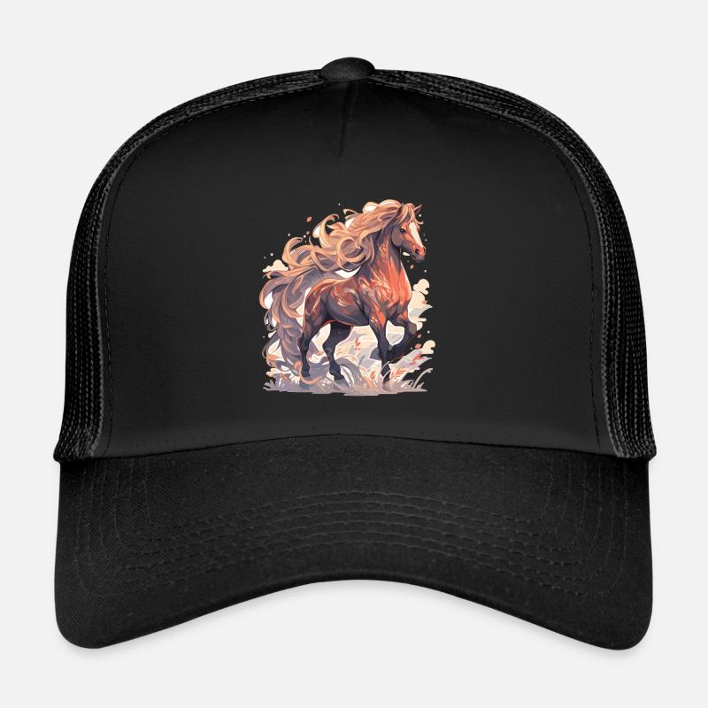 Cheval - Casquette trucker  - noir/noir