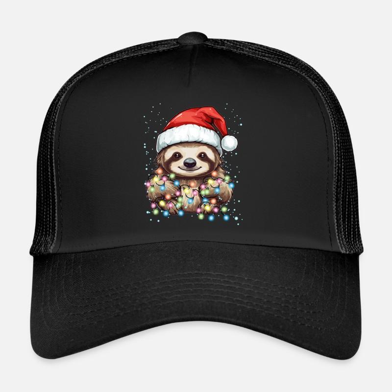 Sloth Themed Christmas Design - Cute Sloth Christm Trucker Cap