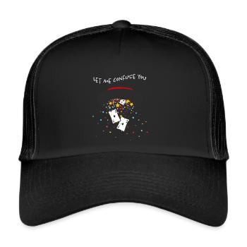 Illusionist Magic Show Card Magic Card Tricks - Trucker Cap - black/black - Front