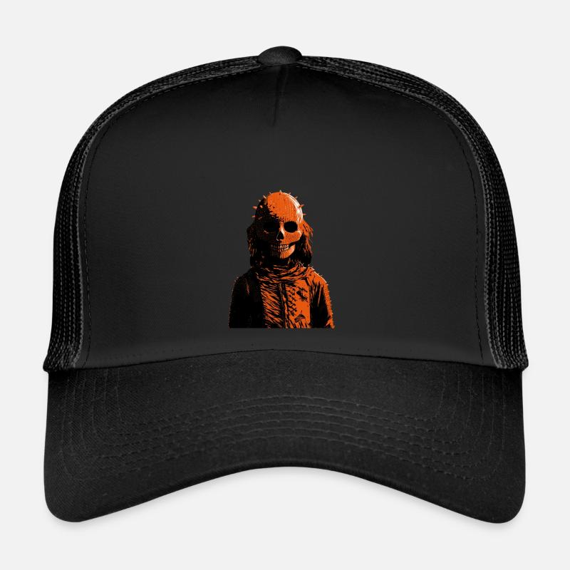 Sleleton Head monster - Trucker Cap - black/black