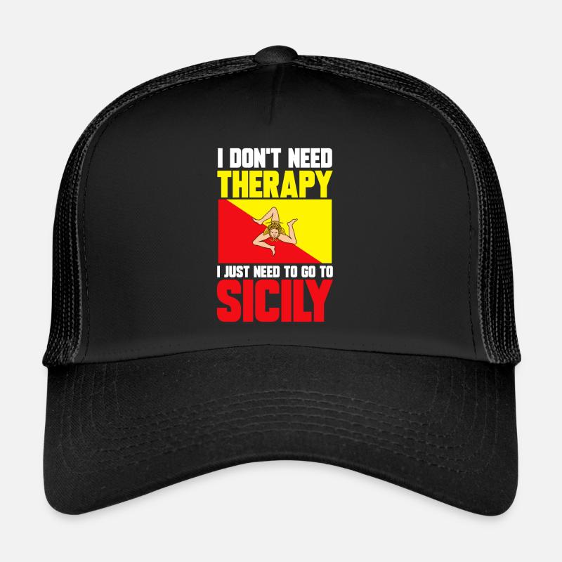 Sicile Drapeau Italie Sicile Casquette trucker 