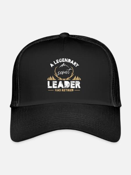 a legendary scout leader has retired Design - Trucker Cap - black/black - Front