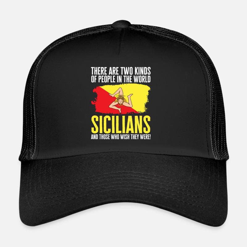 Sicile Drapeau Italie Sicile Casquette trucker 
