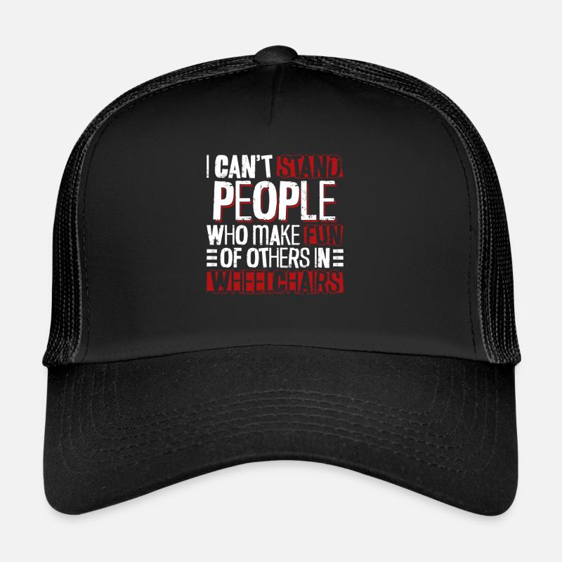 Fauteuil roulant Fauteuil roulant Handicap Drôle Casquette trucker 
