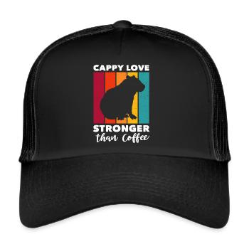 Capybara Capy - Trucker Cap - Schwarz/Schwarz - Vorne