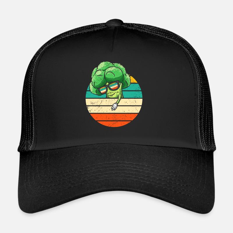 Drôle Rétro Brocoli Légume Végétalien Casquette trucker 