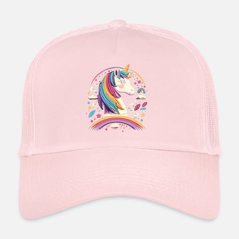Magie de la licorne - Noël dans une débauche de couleurs Casquette trucker 