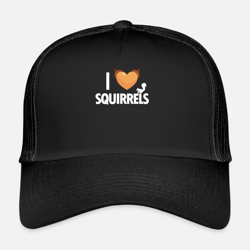 J’aime les écureuils Écureuil Fox Écureuil Casquette trucker 