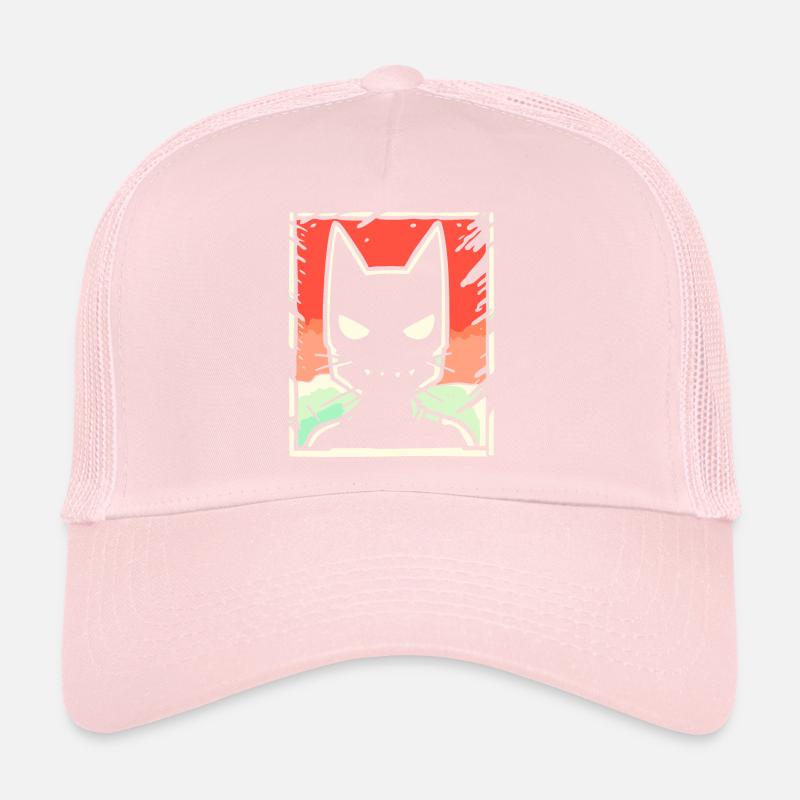 Cartoon Shadow Cat Trucker Cap