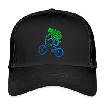 BMX Bike Stunts Bike Jungen Fahrrad BMX Kinder - Trucker Cap - Schwarz/Schwarz - Vorne