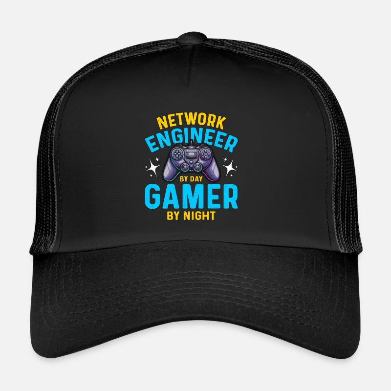 Network Engineer By Day Gamer By Night Programmer Trucker Cap
