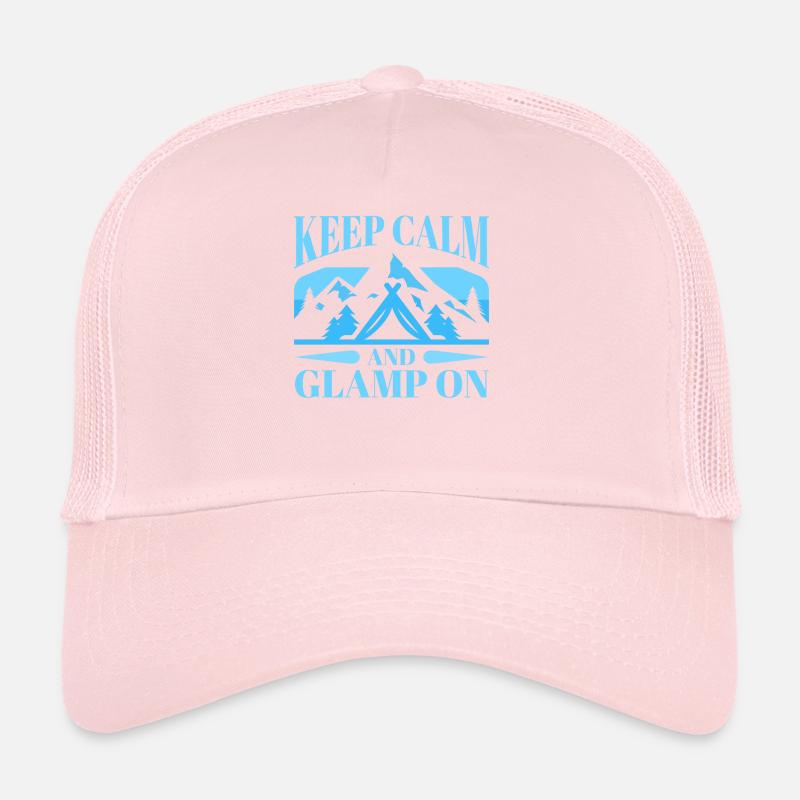 Glamping Camper Nature Camp Tent Happy Glamper Trucker Cap