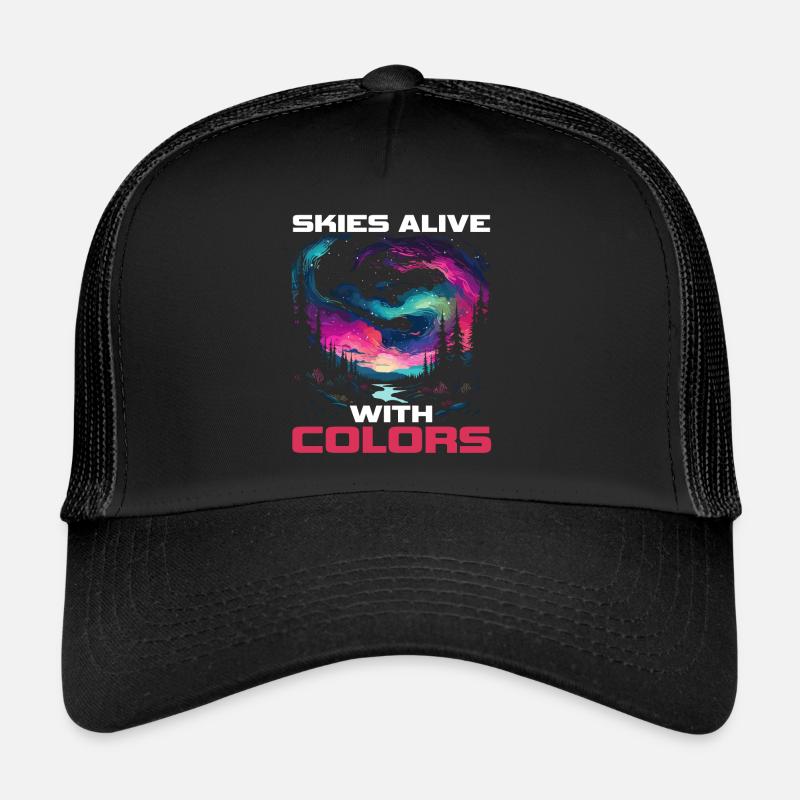 Aurora Borealis Dark Sky Nature Lichtspiel Trucker Cap