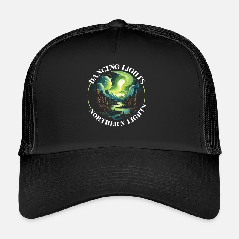 Aurora Borealis Dark Sky Nature Light Display Trucker Cap