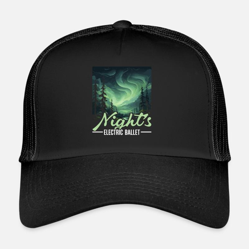 Aurora Borealis Dark Sky Nature Light Display Trucker Cap