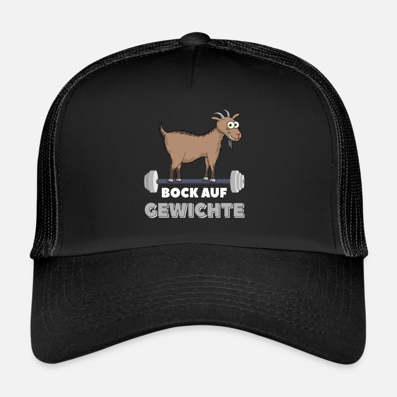 Bock auf Gewichte - Trucker Cap - Schwarz/Schwarz