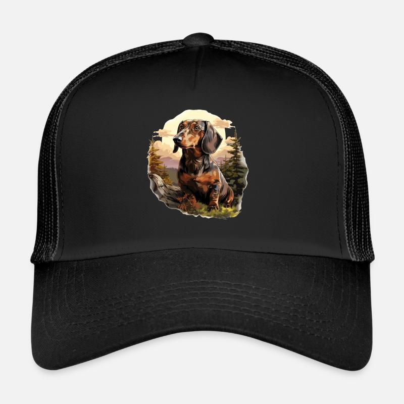 Chien teckel Casquette trucker 