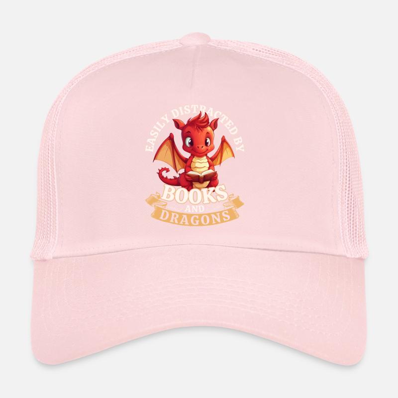 Easily Distracted By Books And Dragons: Drachen Trucker Cap