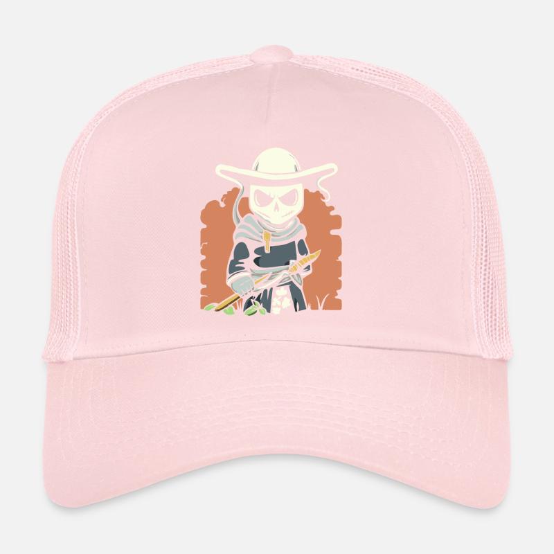 Cartoon Anime Manga Grim Reaper Samurai Trucker Cap