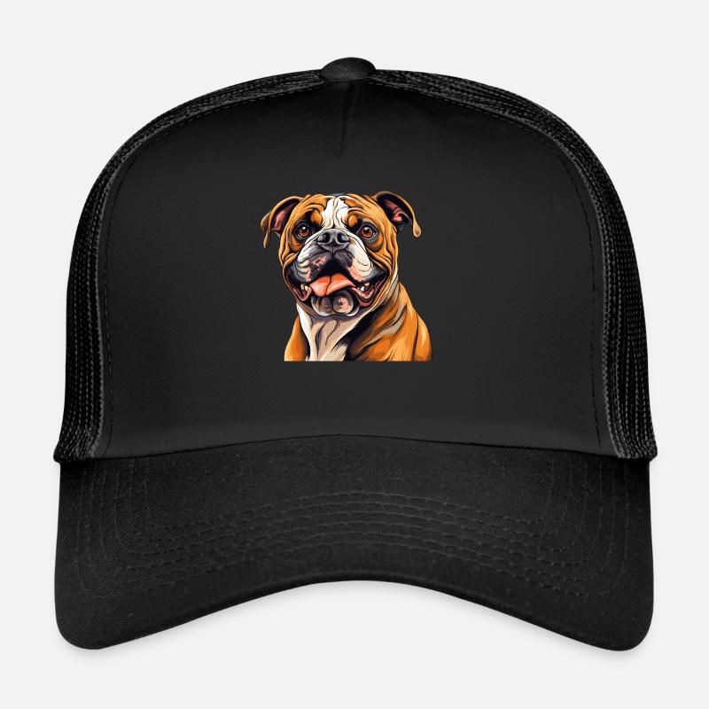 Chien Bouledogue anglais Casquette trucker 
