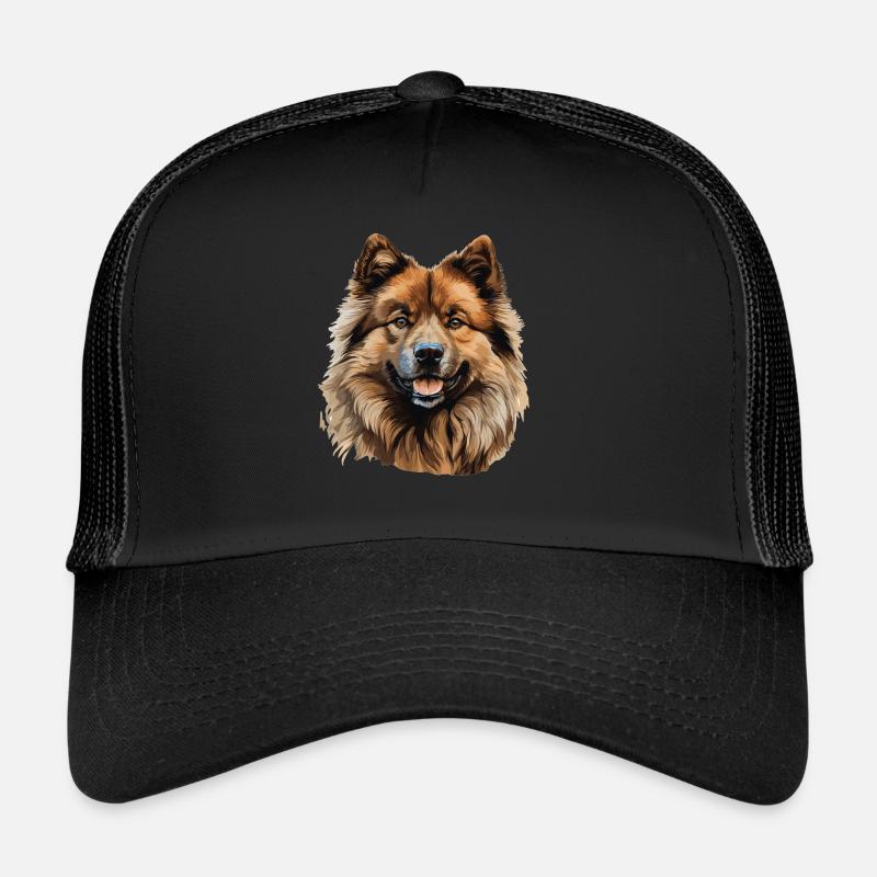 Hund Eurasier - Trucker Cap - Schwarz/Schwarz