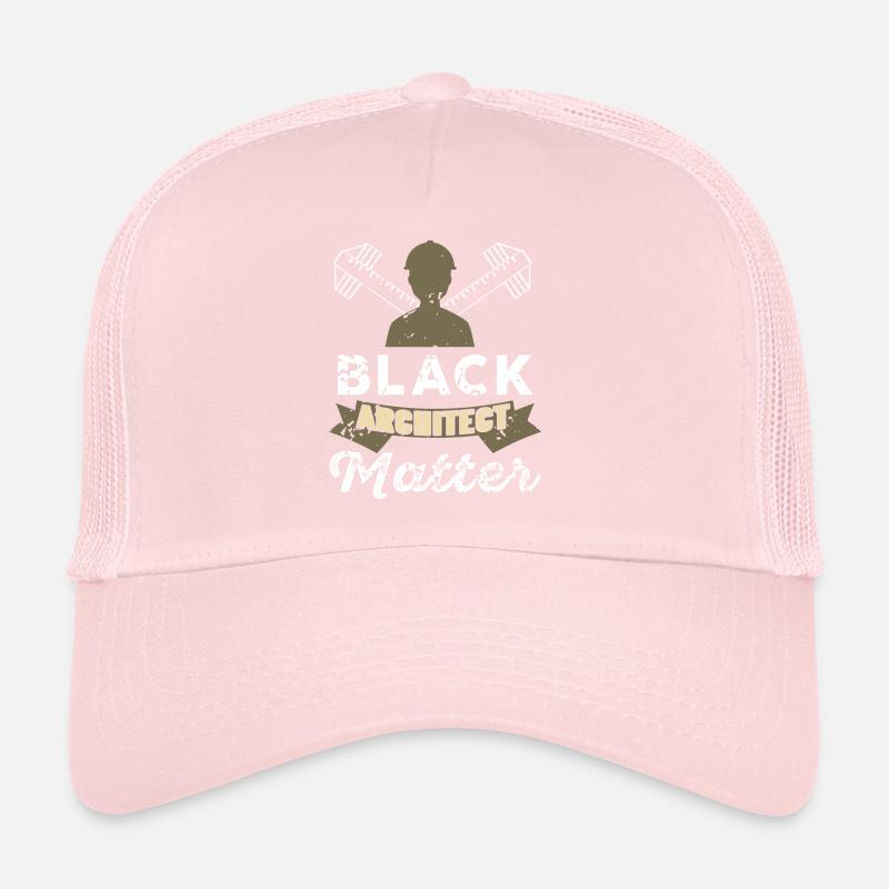 Noir Architecte Matière Rétro Vintage Architecture Casquette trucker 