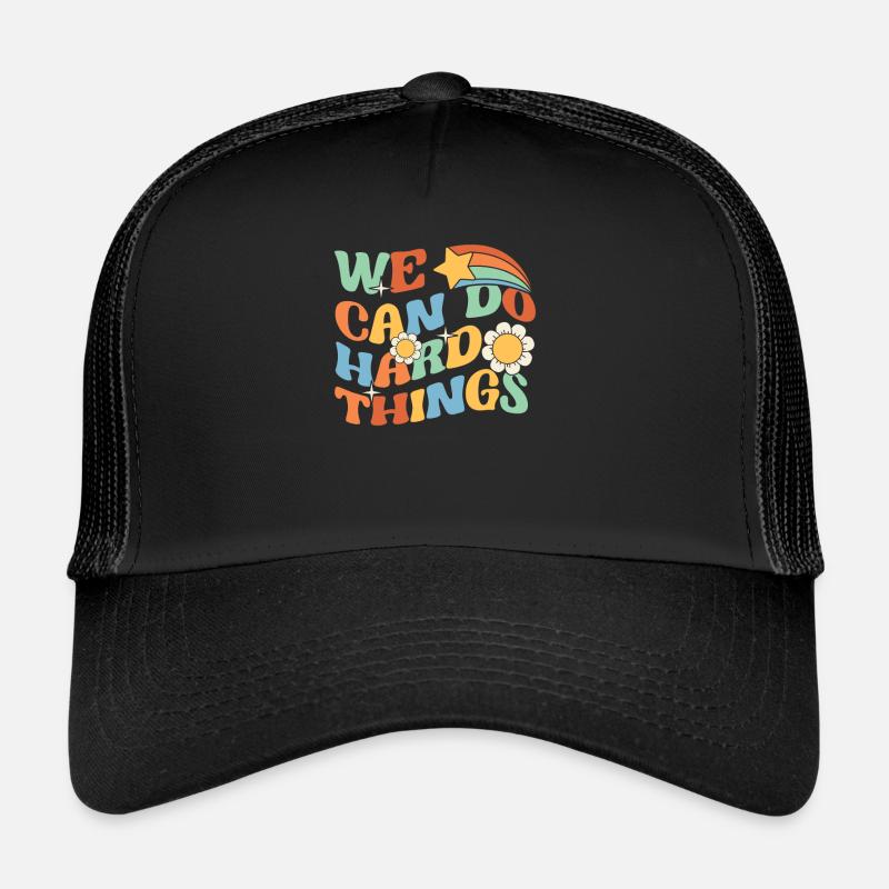 Wir können schwere Dinge tun Lehrer 100. Schultag - Trucker Cap - Schwarz/Schwarz