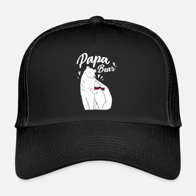Papa Bear - Trucker Cap - Schwarz/Schwarz