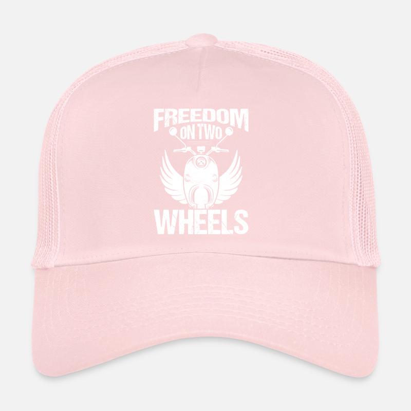 Freedom On Two Wheels Moped Scooter Trucker Cap