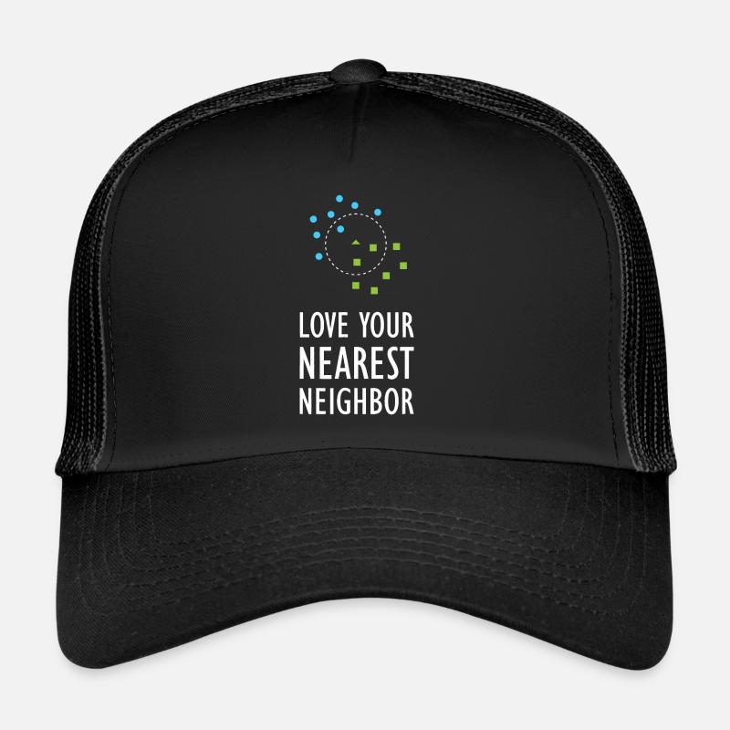 Machine Learning Nearest Neighbor Algorithm AI Art - Trucker Cap - black/black