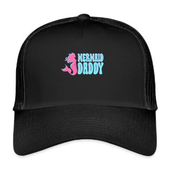Fête d’anniversaire sirène famille assortie - Casquette trucker  - noir/noir - Devant