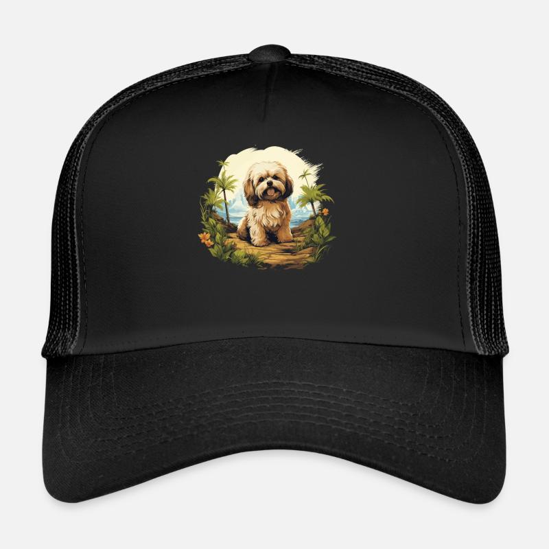 Hund Havaneser - Trucker Cap - Schwarz/Schwarz