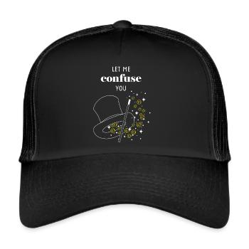 Magicien de scène, Farceur, Magicien de rue, Magie - Casquette trucker  - noir/noir - Devant