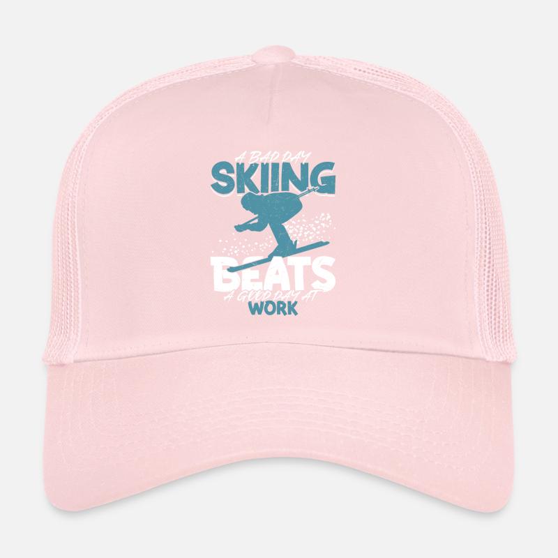 A Bad Day Skiing Beats A Good Day At Work Wintersp Trucker Cap
