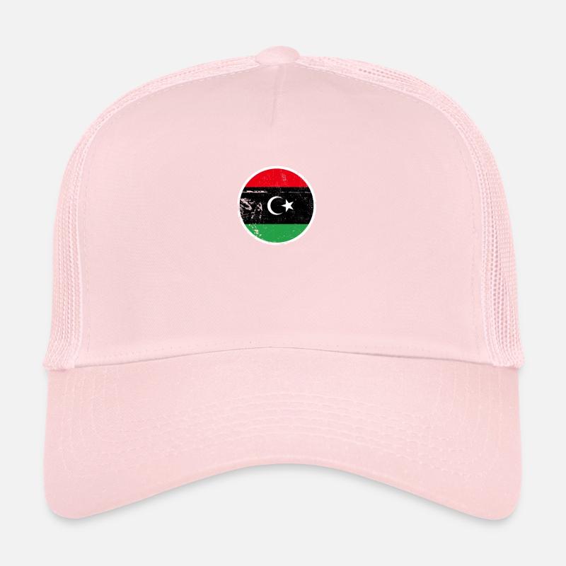 Libya Vintage Libyan Flag Libyan Trucker Cap