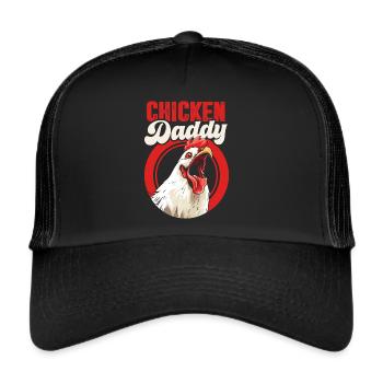 Amoureux de la poule Fermier Poulailler Amoureux de la poule - Casquette trucker  - noir/noir - Devant