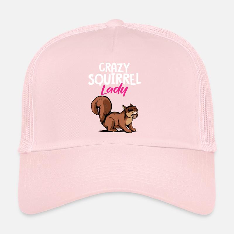 Forest Animal Cute Crazy Squirrel Lady Rodent Wome Trucker Cap