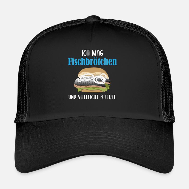 Fischbrötchen & 3 Leute - Soziale Diät Geschenk Trucker Cap