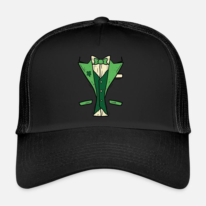 Leprechaun Smoking Patricks Day DIY Irisches Halloween Trucker Cap
