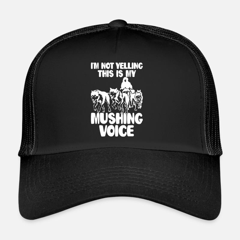 Mushing Hundeschlittenfahrt Musher - Trucker Cap - Schwarz/Schwarz