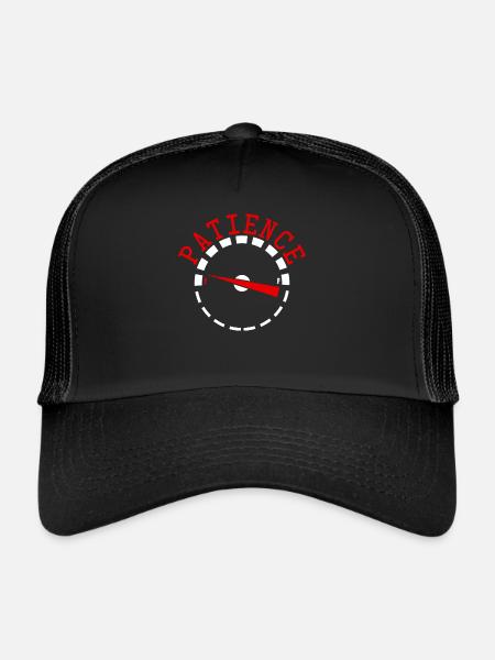 Impatient Impatience Patience - Trucker Cap - black/black - Front