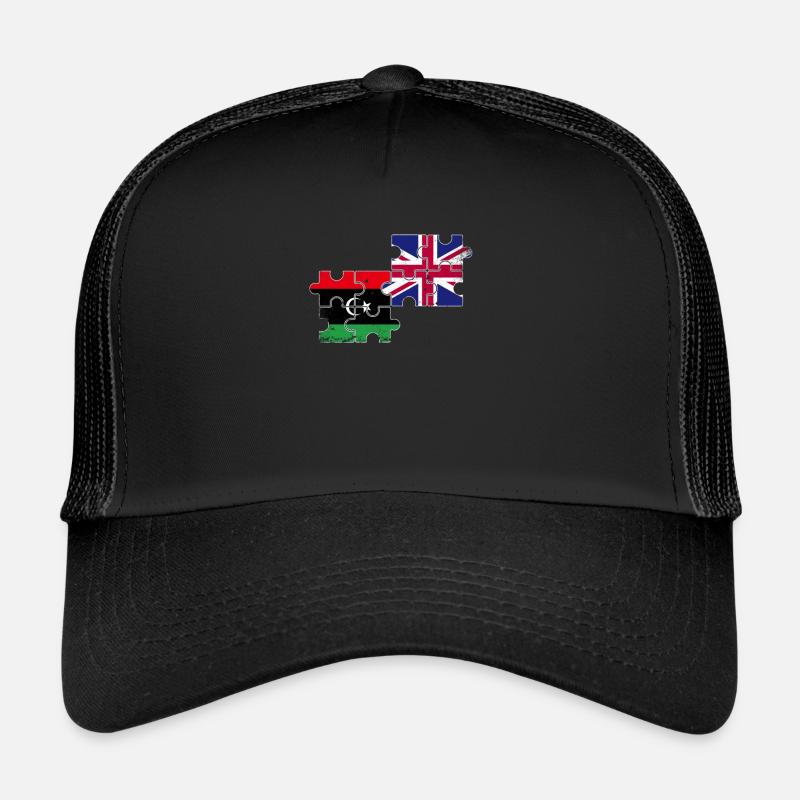 Libye Royaume-Uni Vintage drapeau libyen britannique Casquette trucker 