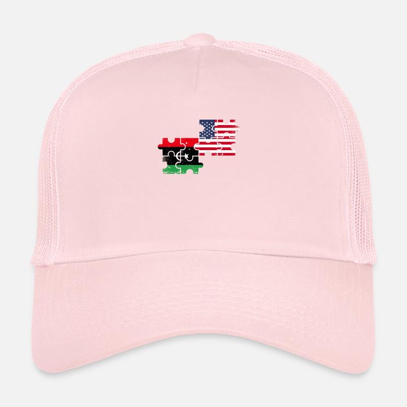 Libye USA Vintage drapeau américain libyen Casquette trucker 