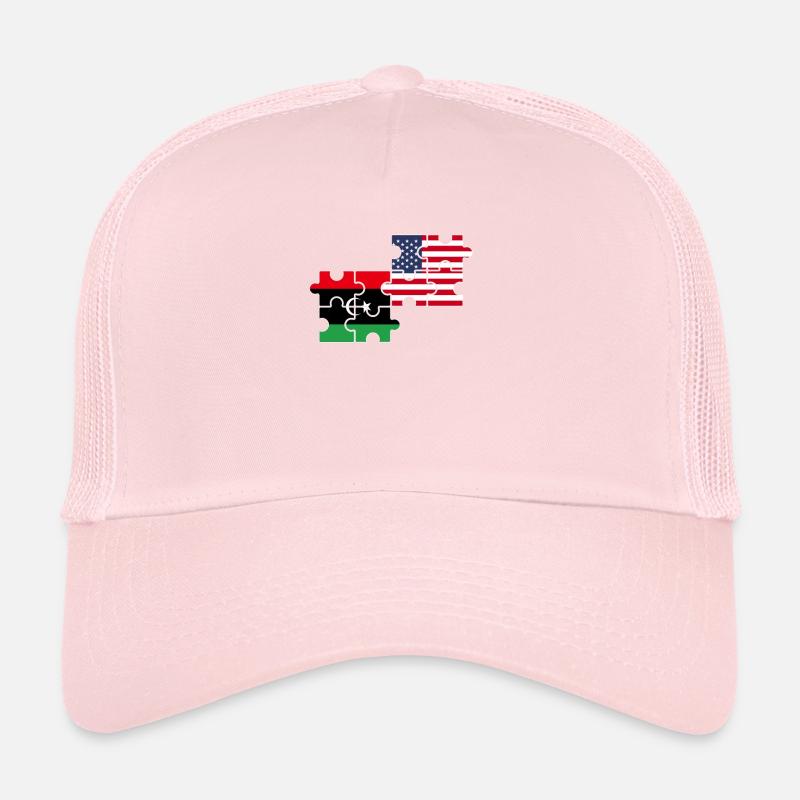 Libya, U.S., flag, American, Libyan Trucker Cap