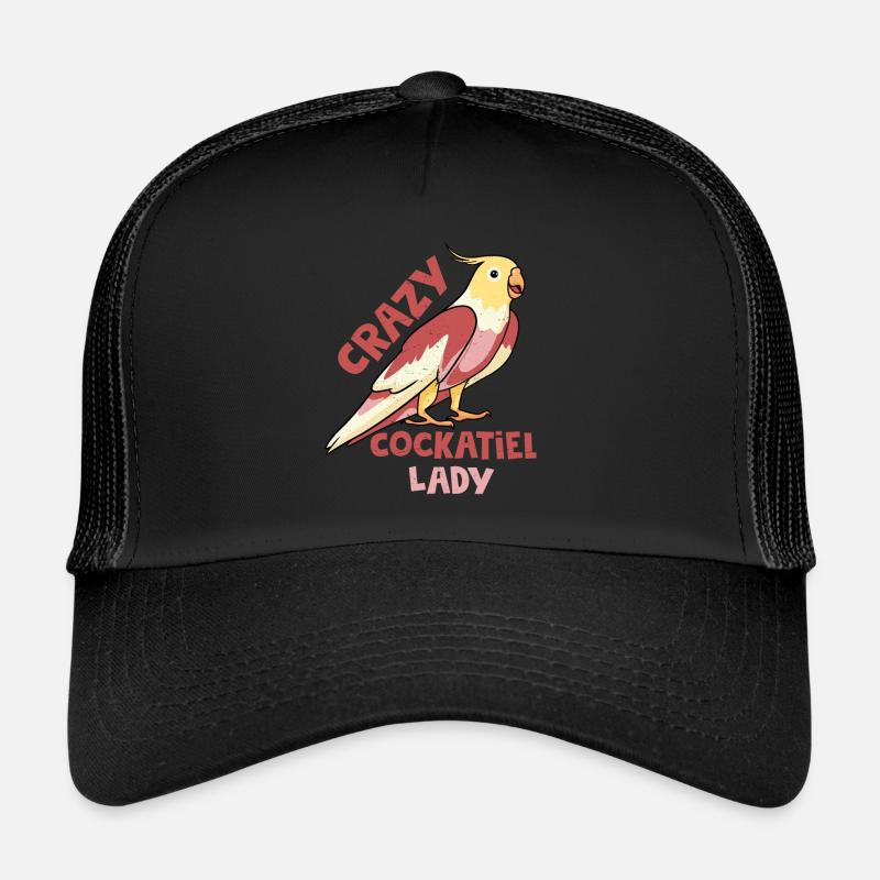 Crazy Cocksiel Lady Bird Propriétaire de perroquet aviaire Casquette trucker 